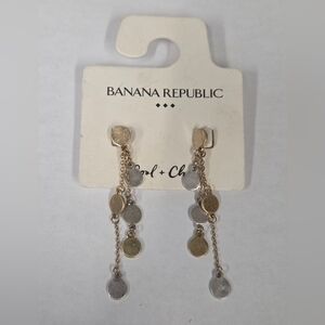 Banana Republic Gold and Silver Disc Earrings